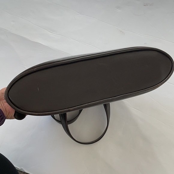 Mark Cross Brown Leather dome satched bag Vintage - Picture 11 of 13